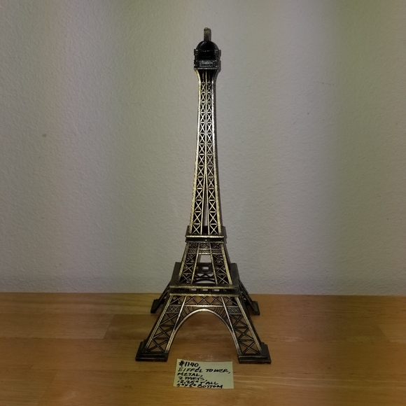 #1140 New Vintage Look Metal 12.25" Eiffel Tower - Picture 2 of 8